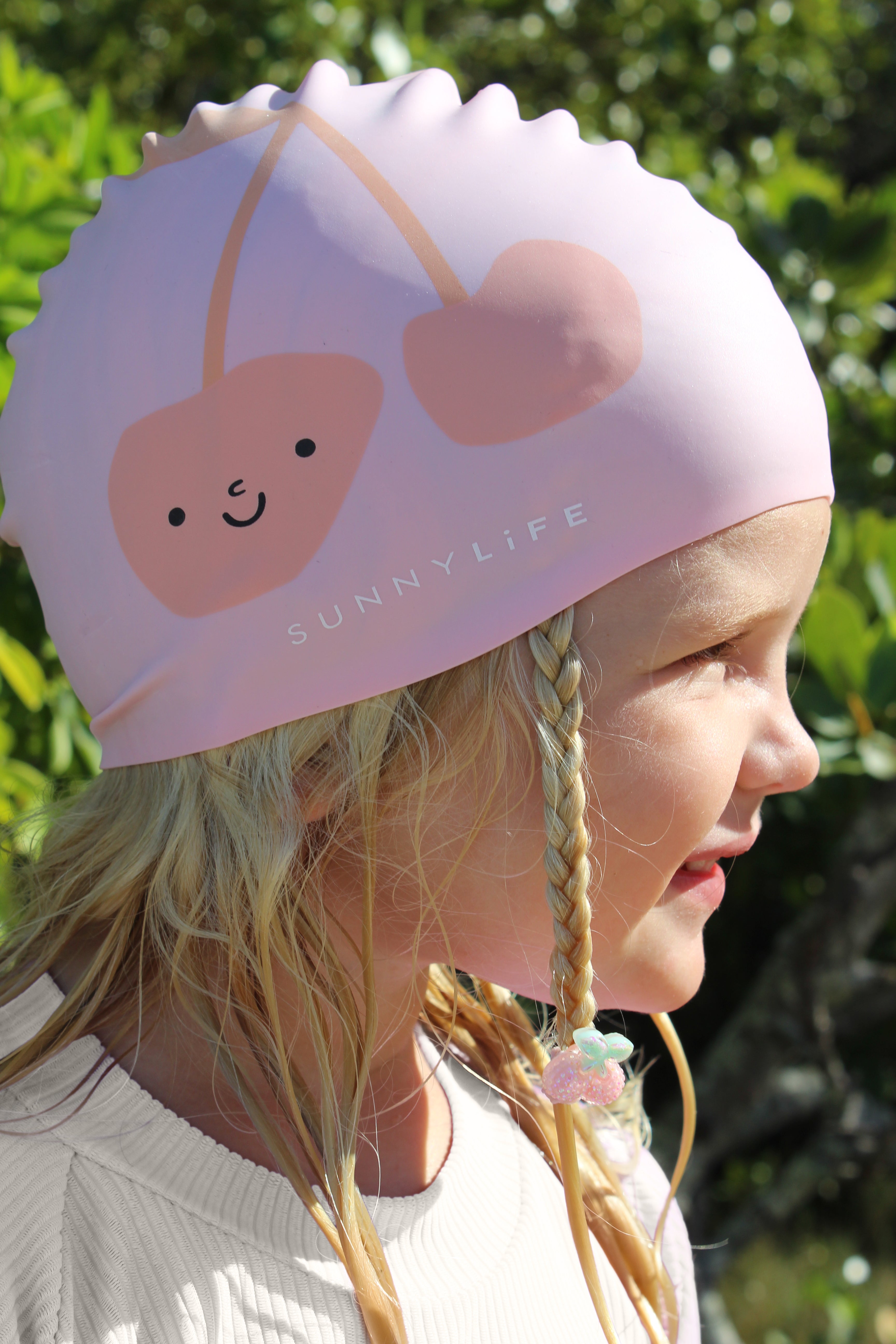 SUNNYLiFE Kids Swimming Cap Cotton Candy Cherry