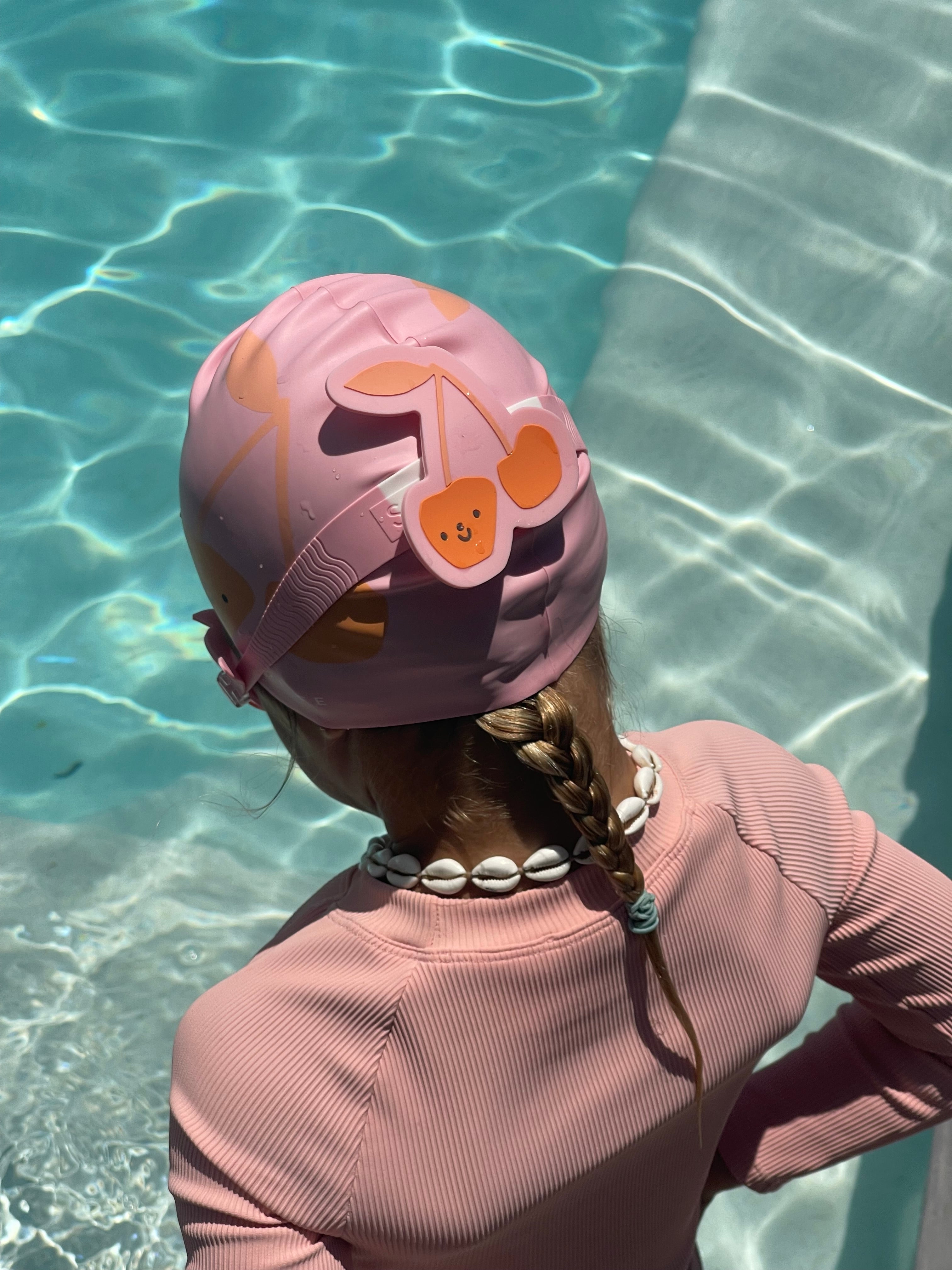 SUNNYLiFE Kids Swimming Cap Cotton Candy Cherry