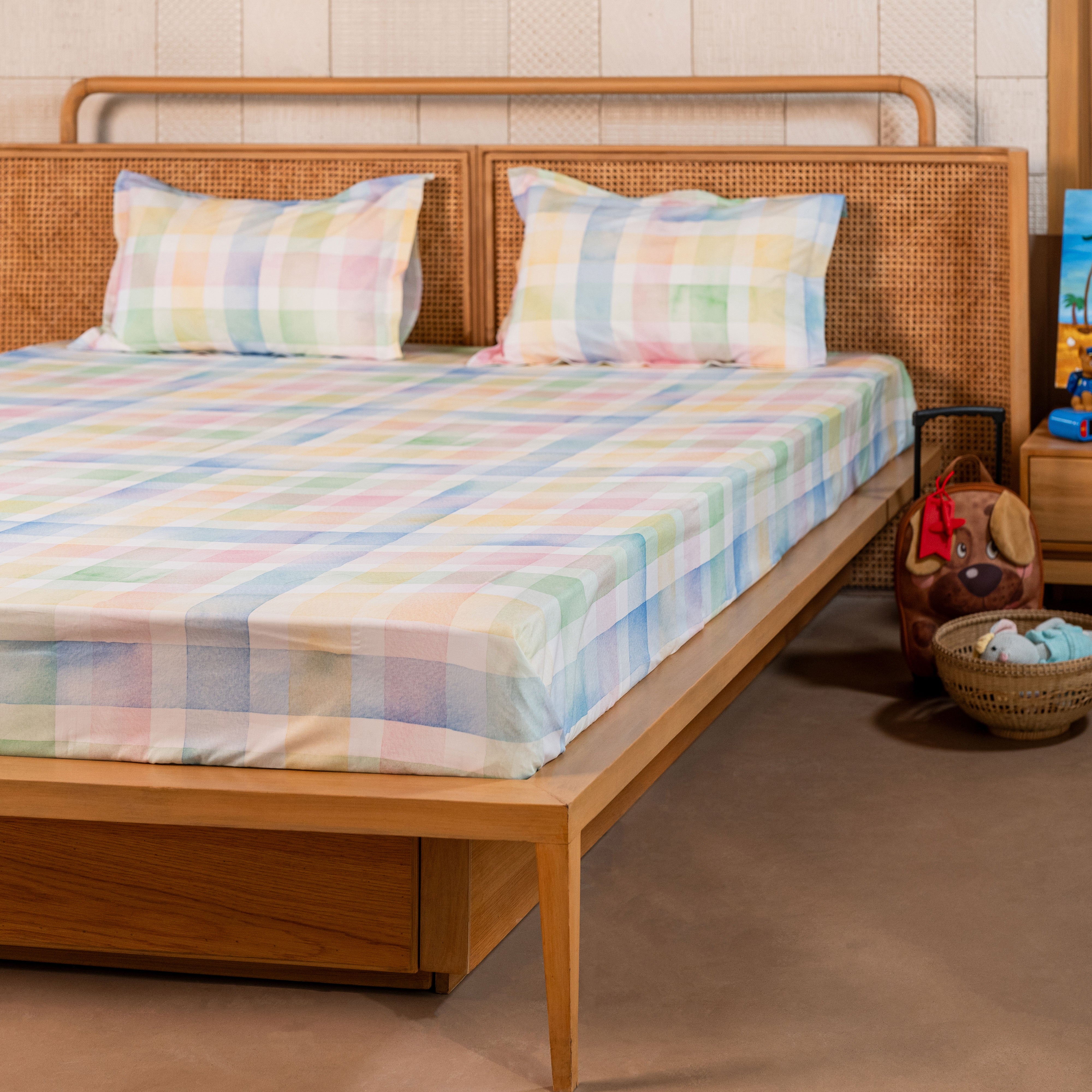 Passport To Wonderland Bed Sheet (Single/Double/King/Fitted/Crib)
