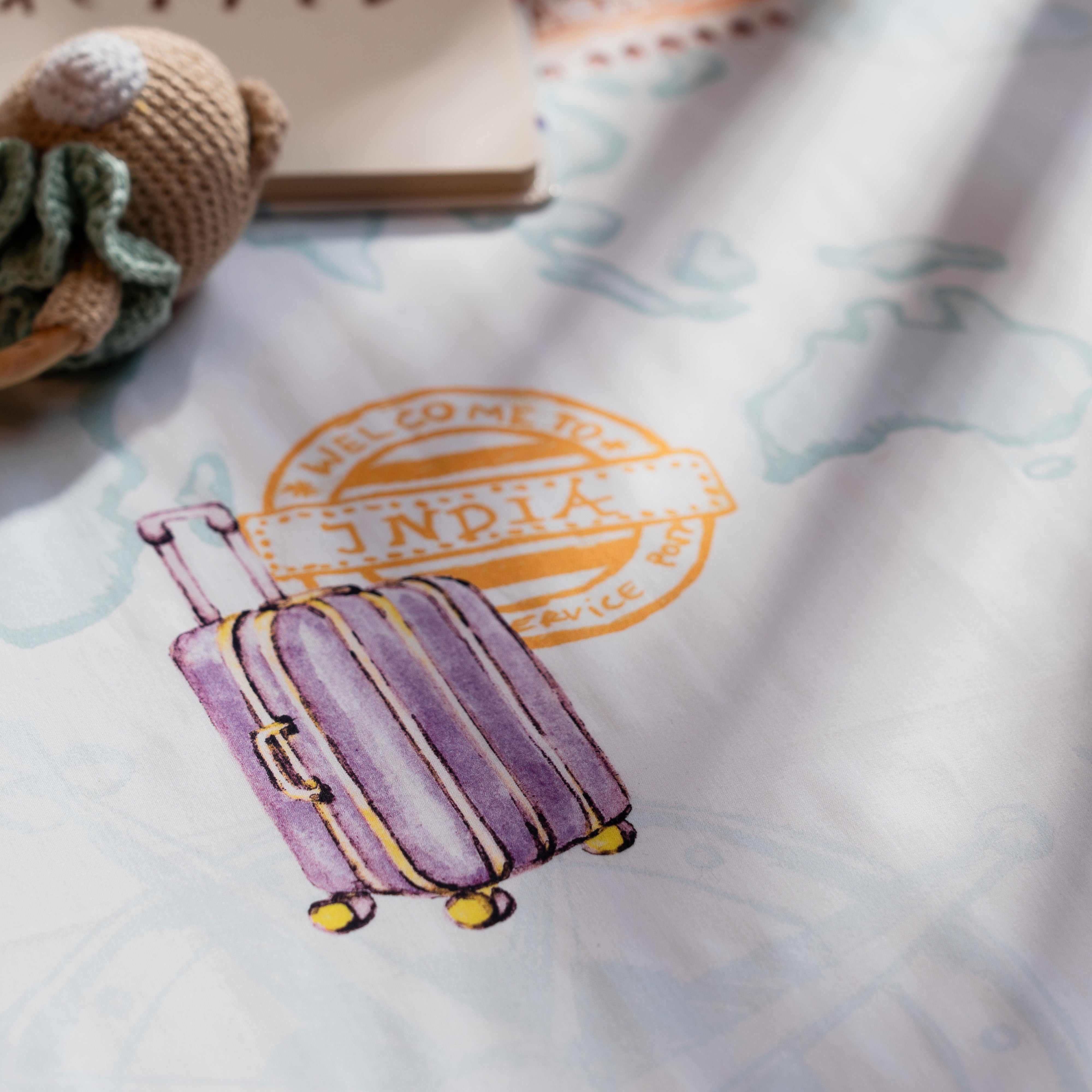 Passport To Wonderland Bed Sheet (Single/Double/King/Fitted/Crib)