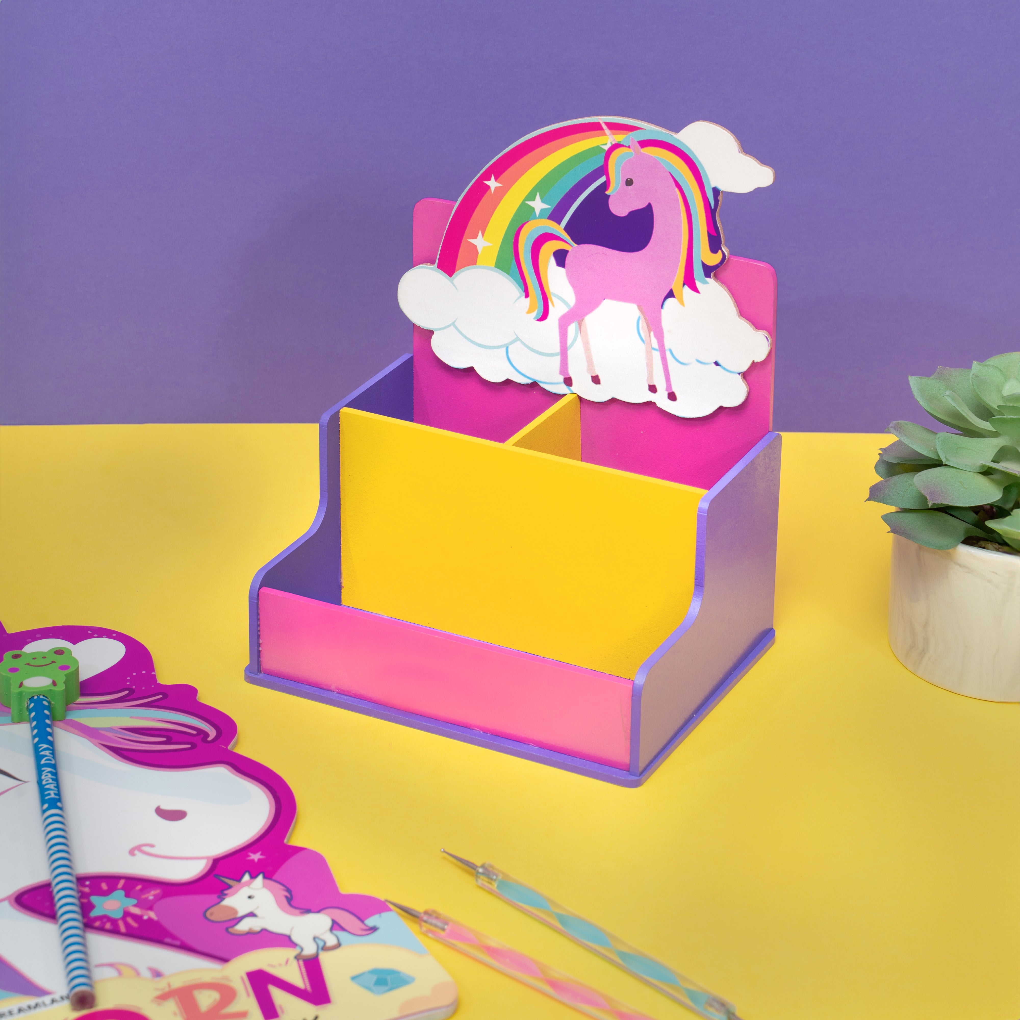 Personalised 2 Slot Stationery Holder