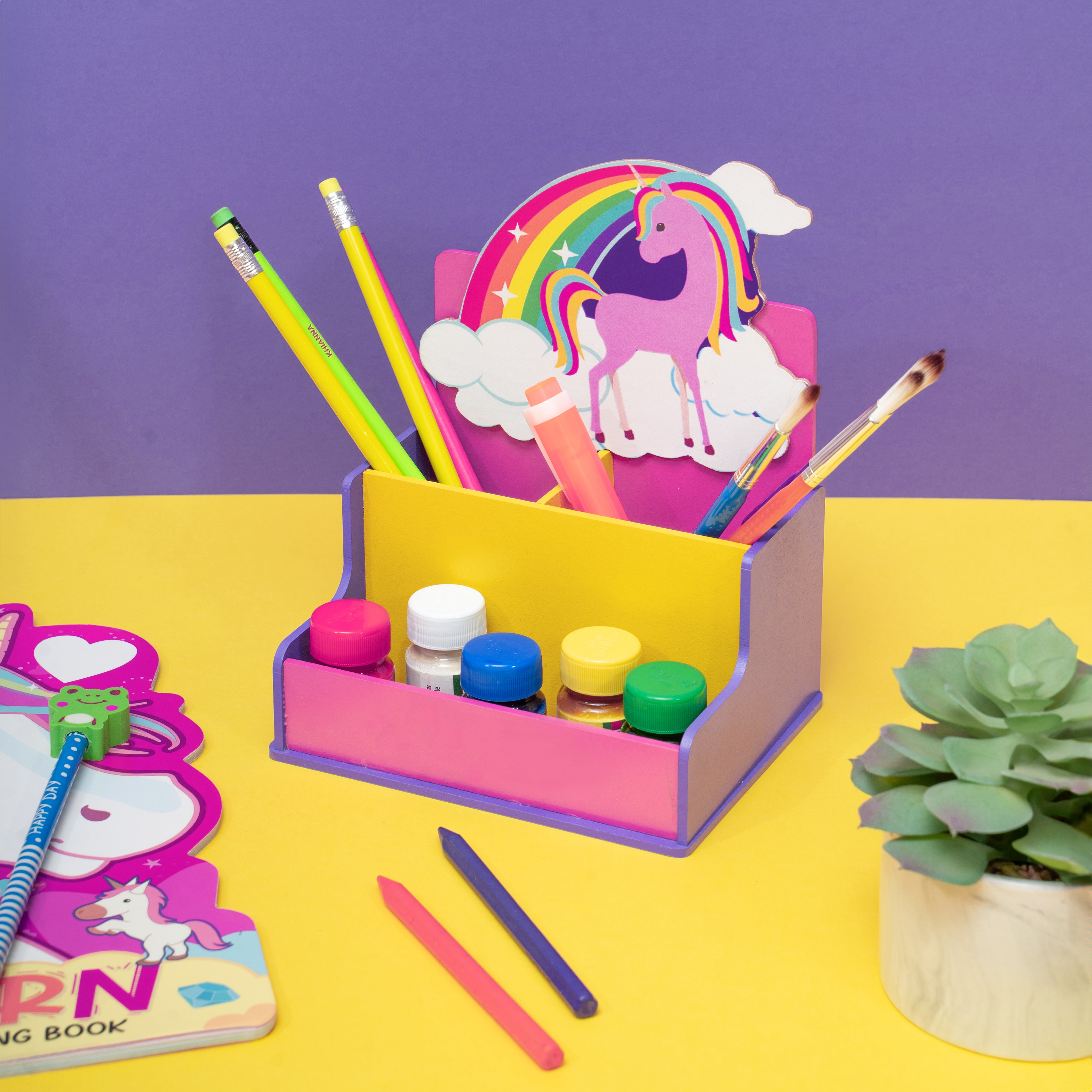 Personalised 2 Slot Stationery Holder