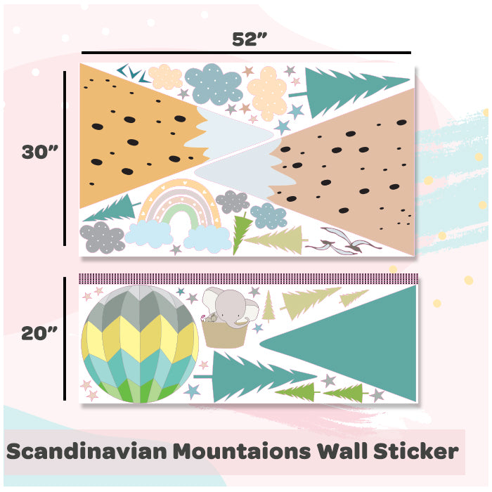 Scandinavian Mountain Wall Stickers