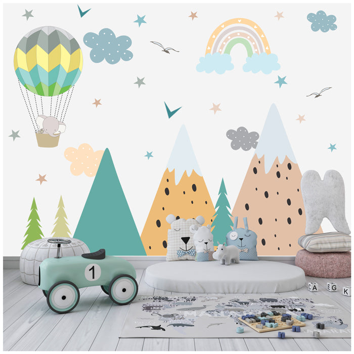 Scandinavian Mountain Wall Stickers