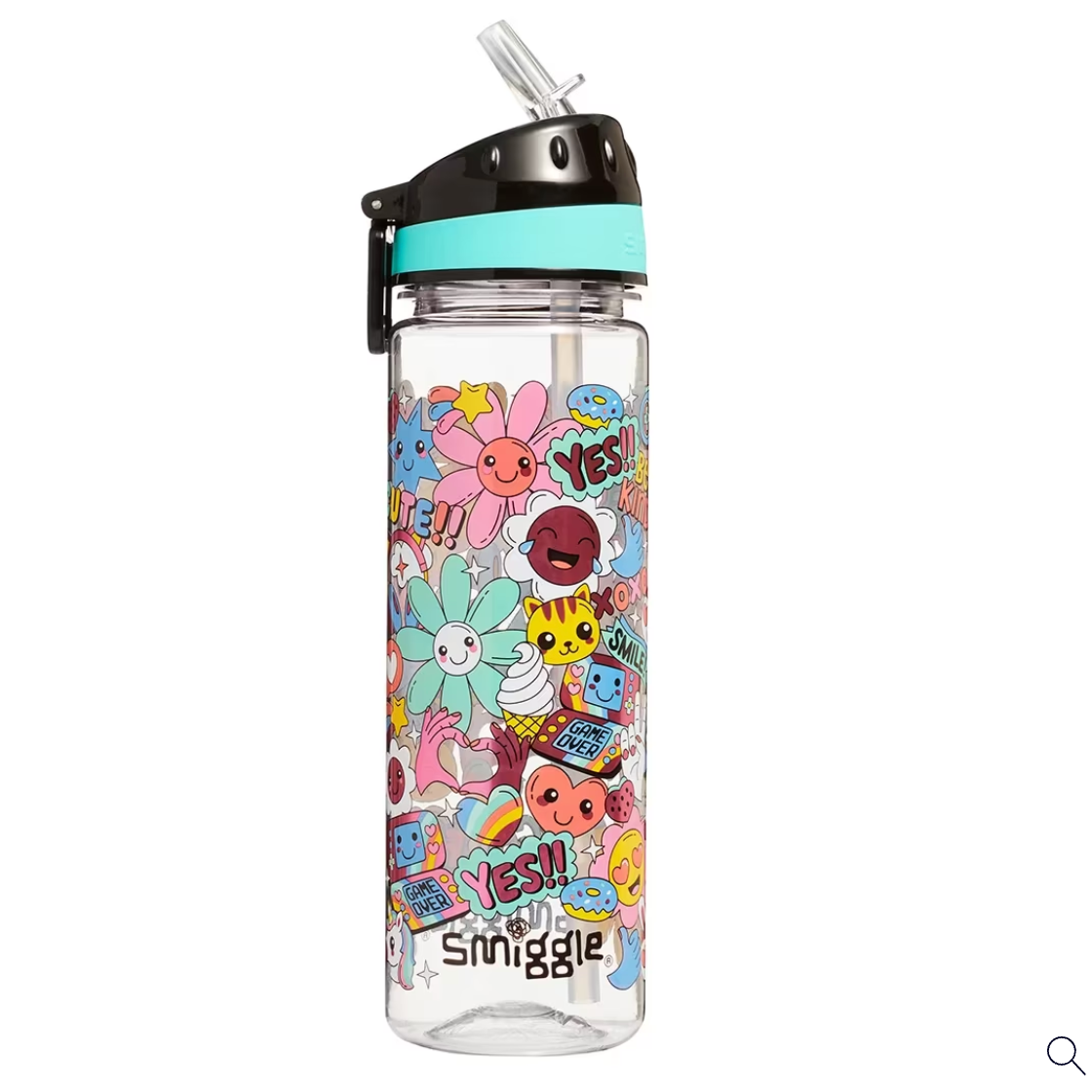 Smiggle Bright Side Drink Bottle 650ml - Black