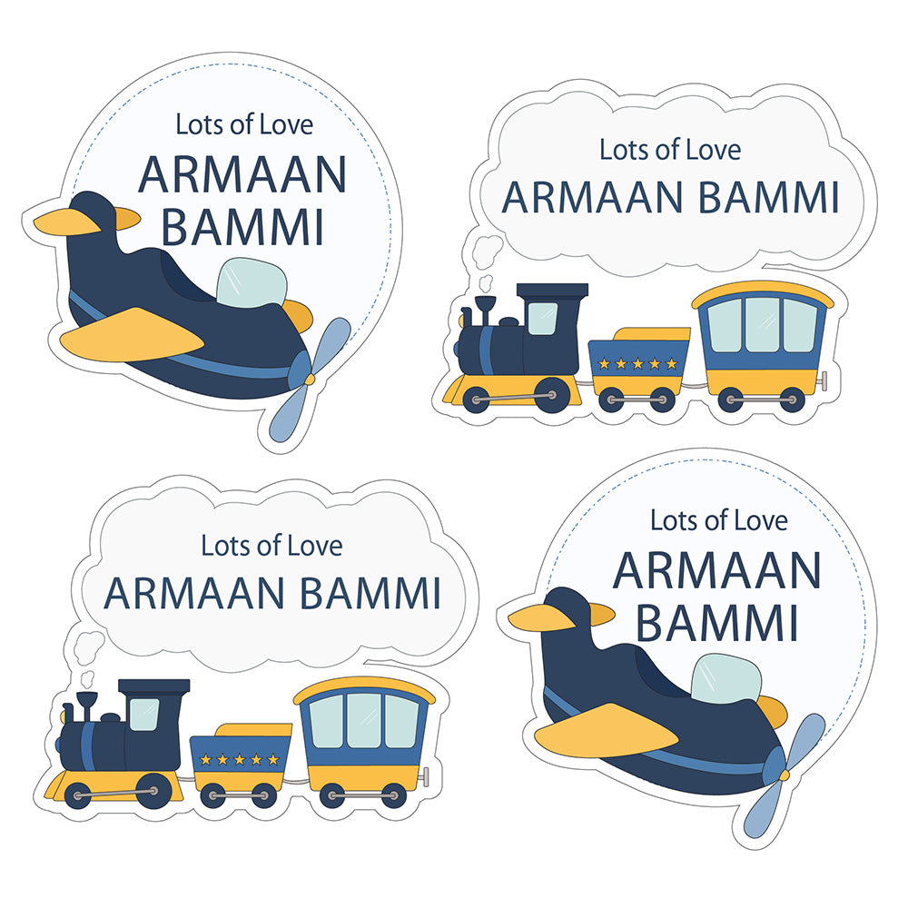 Personalised Gift Stickers -  Train, Set of 25