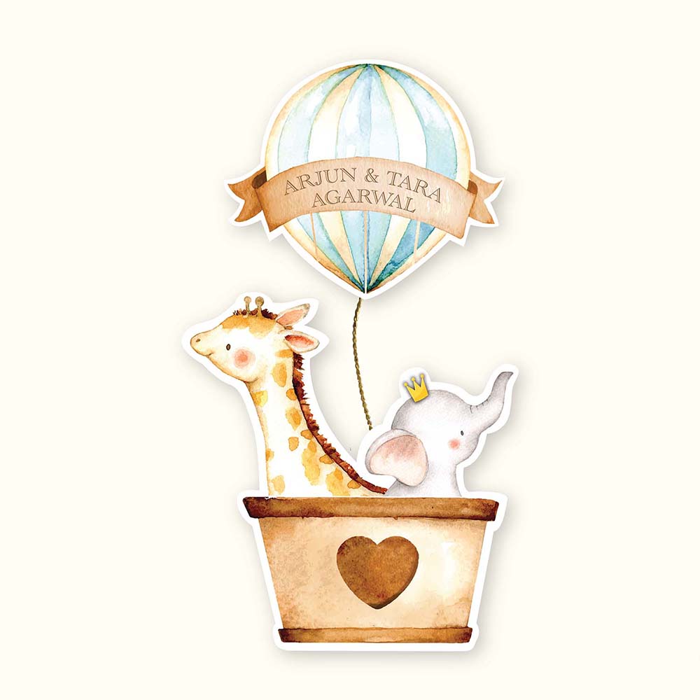 Hanging Tags Set of 25 - Sibling Hot Air Balloon