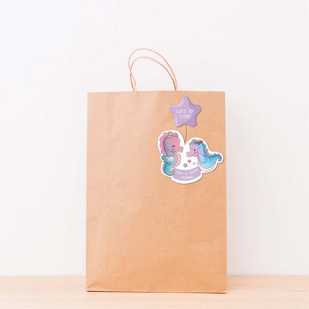 Hanging Tags Set of 25 - Sibling Sea Horse