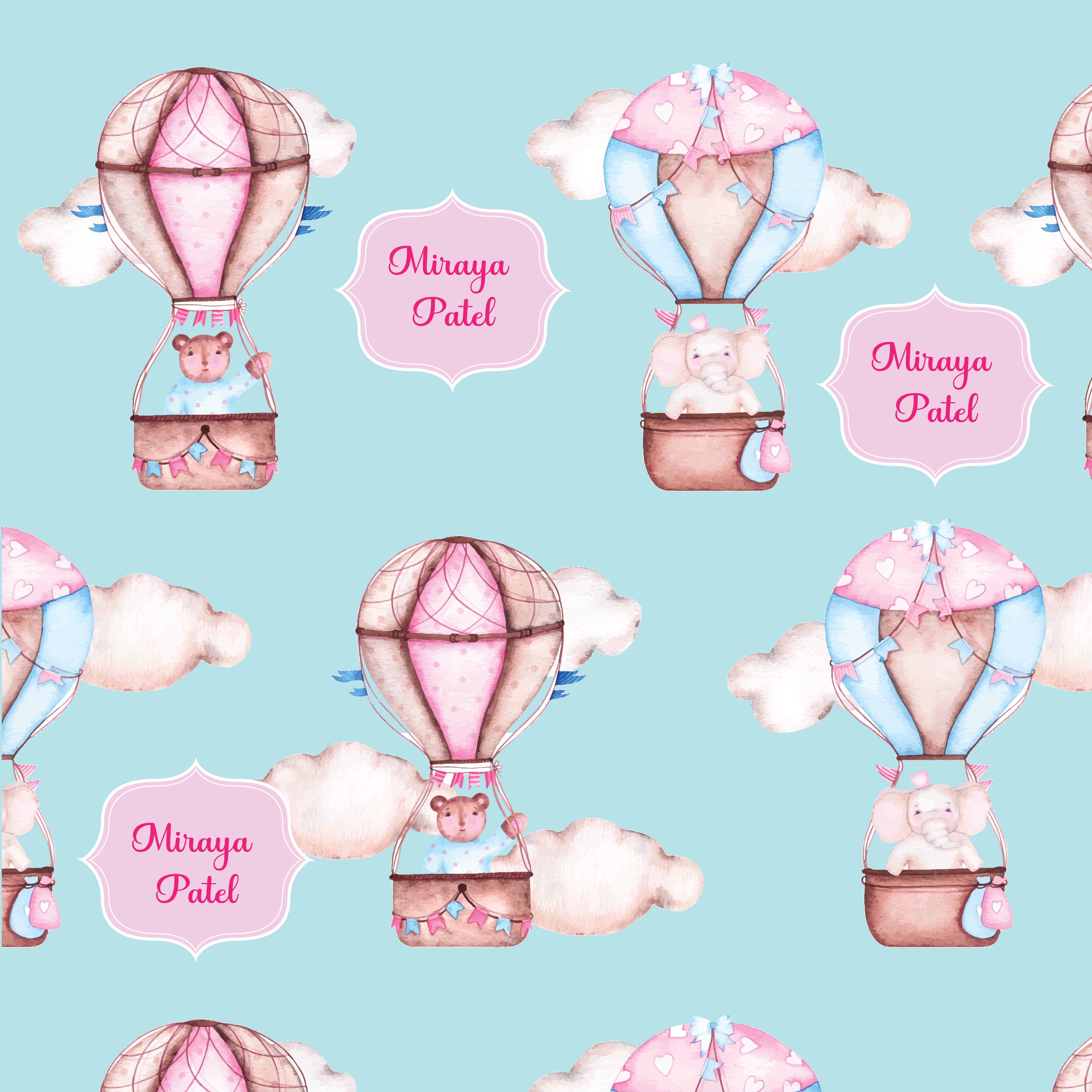 Personalised Gift Wrapping Paper (Girl)