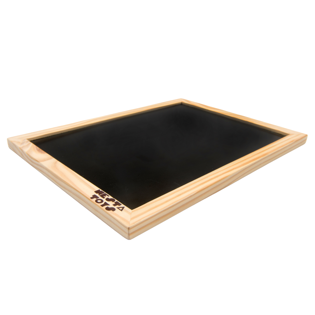 Double Sided Framed Chalkboard | Wooden Slate for Kids