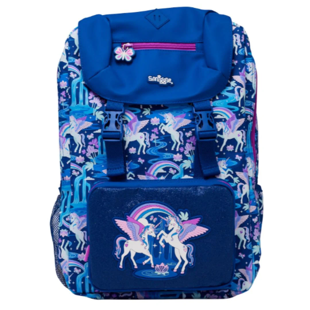 Smiggle Away Foldover Backpack - Navy