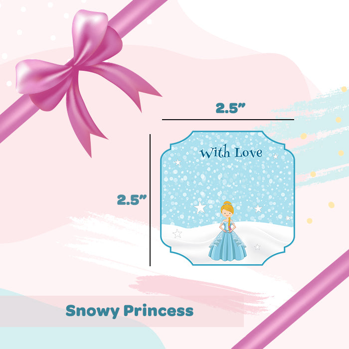 Personalised Gift Sticker - Snowy Princess - Set of 60