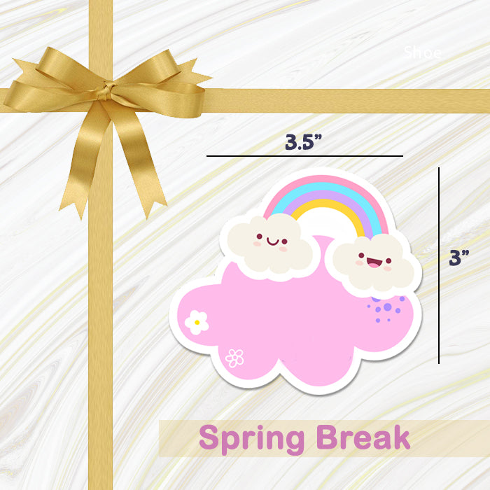Adorable Personalised Gift Sticker - Spring Break - Set of 40