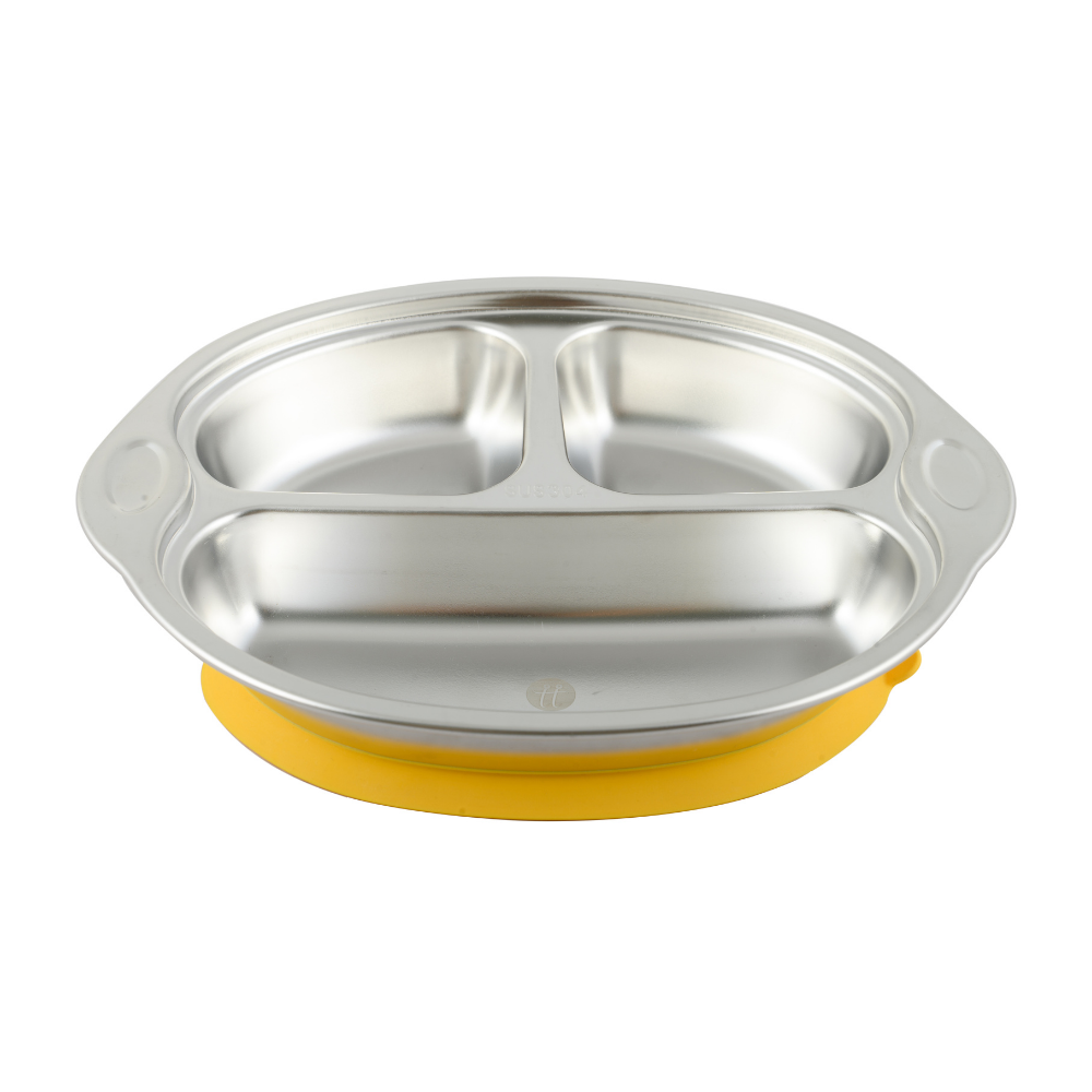 Stainless Steel Monkey Lunch Plate With Silicone Suction
