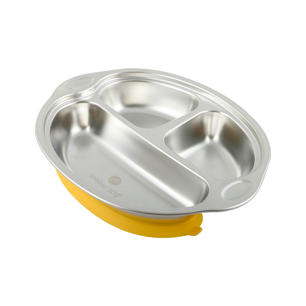 Stainless Steel Monkey Lunch Plate With Silicone Suction