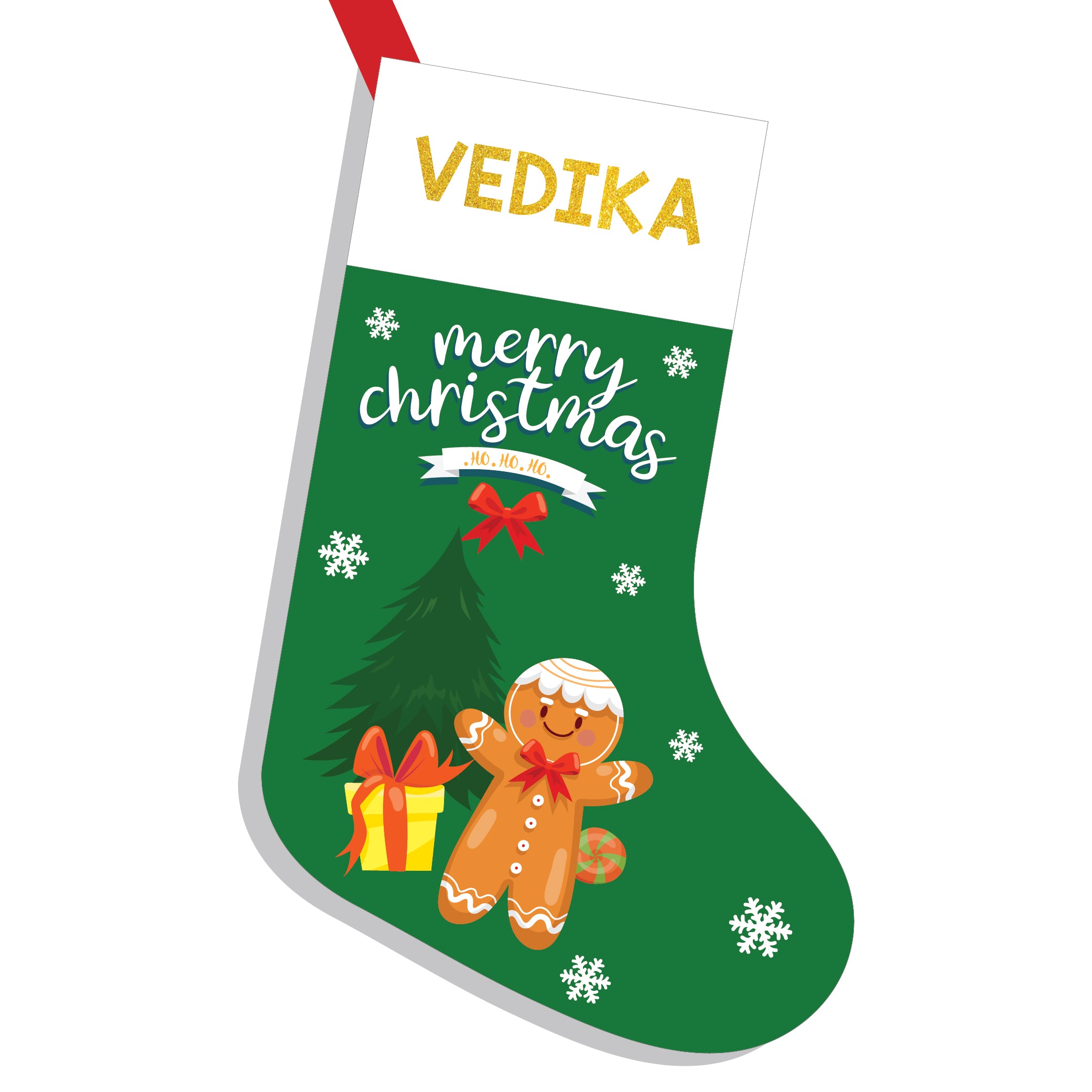 Personalised Stocking - Gingerbread Man