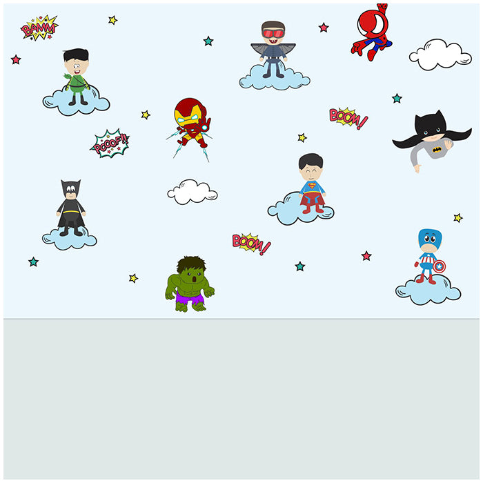 Super Heroes Wall Stickers For Boys Room