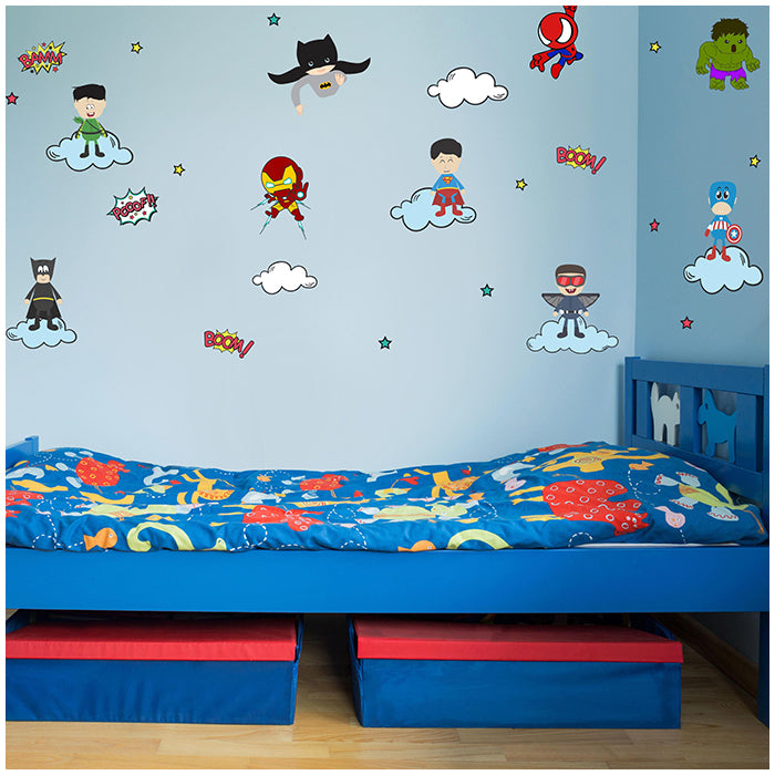 Super Heroes Wall Stickers For Boys Room