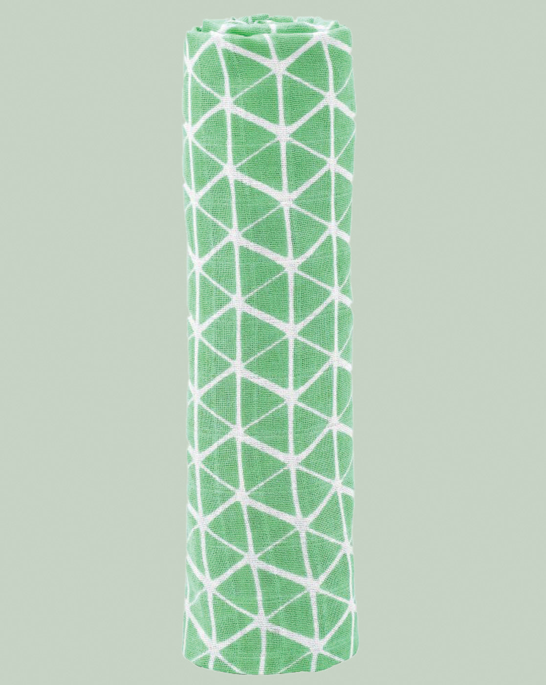 Theoni 100% organic cotton muslin swaddles - Aztec Green