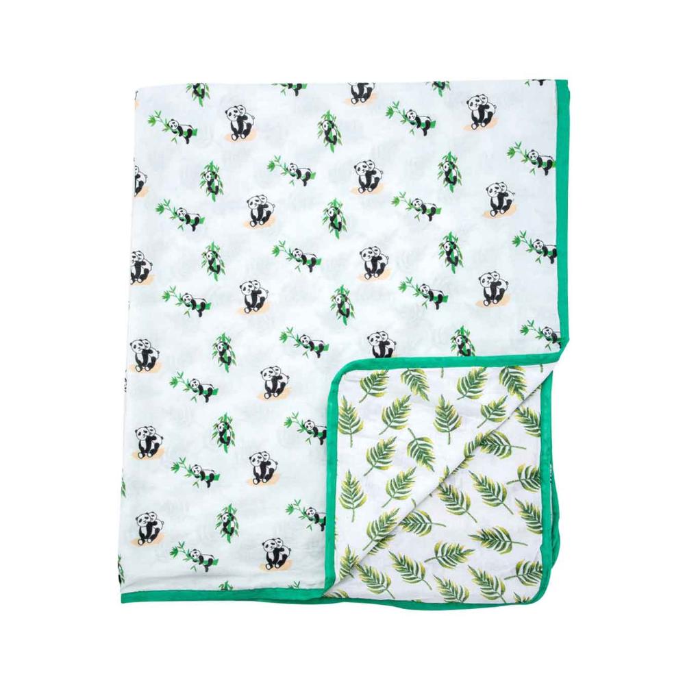 Theoni Organic Cotton Mal Dohar Receiving Blankets - Hugsy Pandas