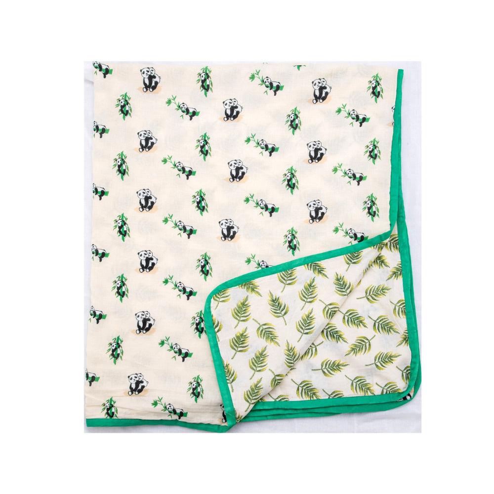Theoni Organic Cotton Mal Dohar Receiving Blankets - Hugsy Pandas