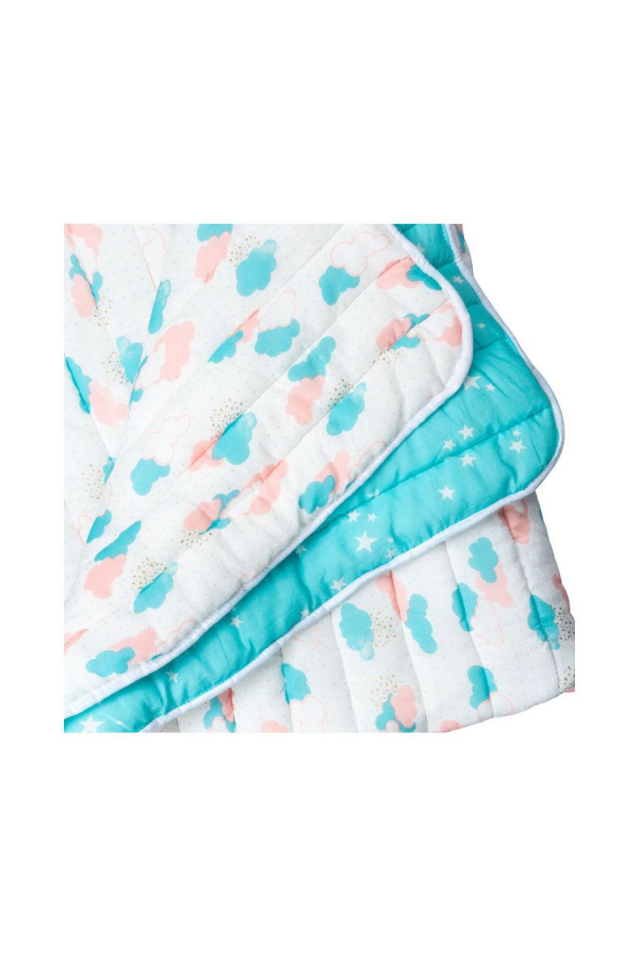 Theoni 100% Organic Cotton reversible Quilts - Miami Skies