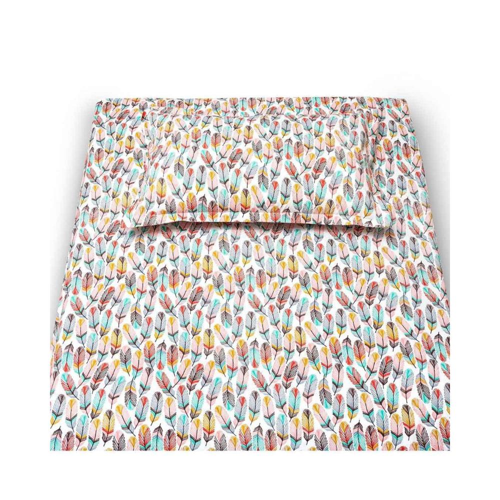 100% Organic Cotton 220-Thread Counts Flat Single Bedsheets - Dreamy Feathers