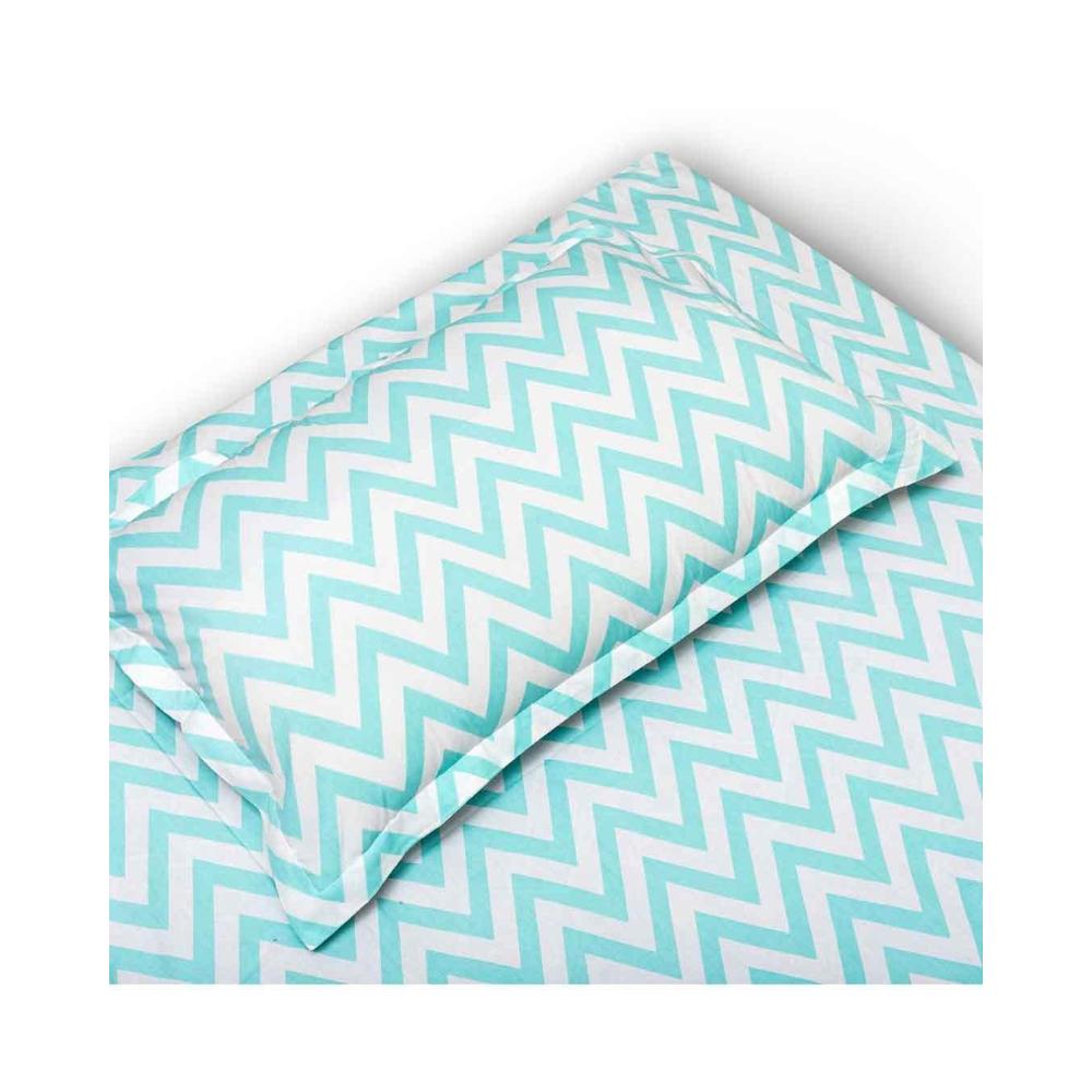 100% Organic Cotton 220-Thread Counts Flat Single Bedsheets - Chevron Love