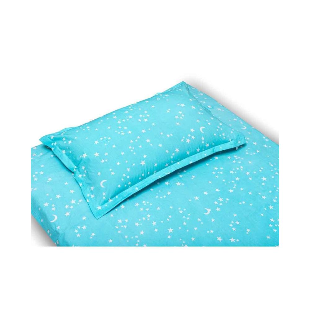 100% Organic Cotton 220-Thread Counts Flat Single Bedsheets - Starry Nights
