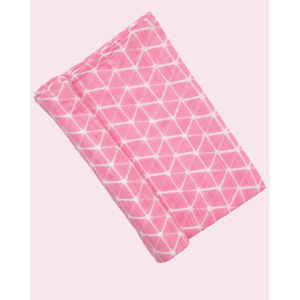 Theoni 100% organic cotton muslin swaddle-Aztec Pink