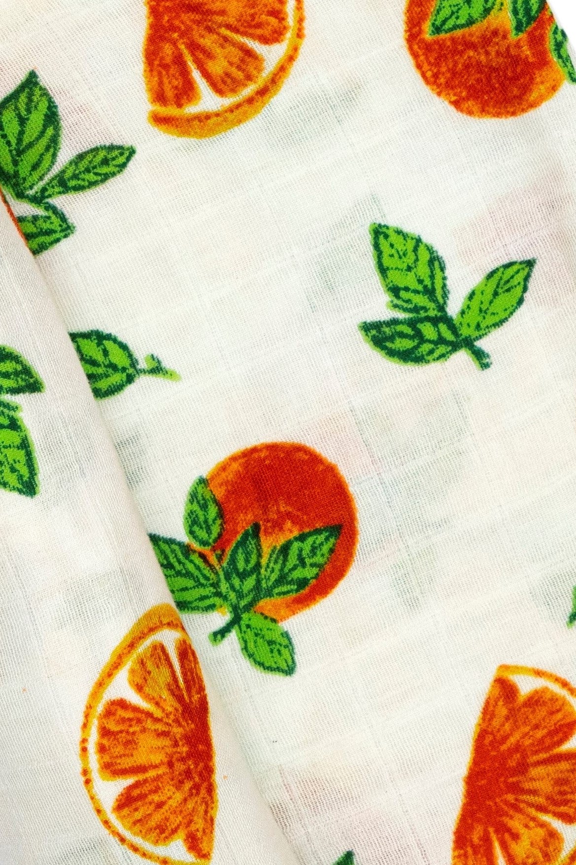 Theoni 100% organic cotton muslin swaddle-Orange Blossoms