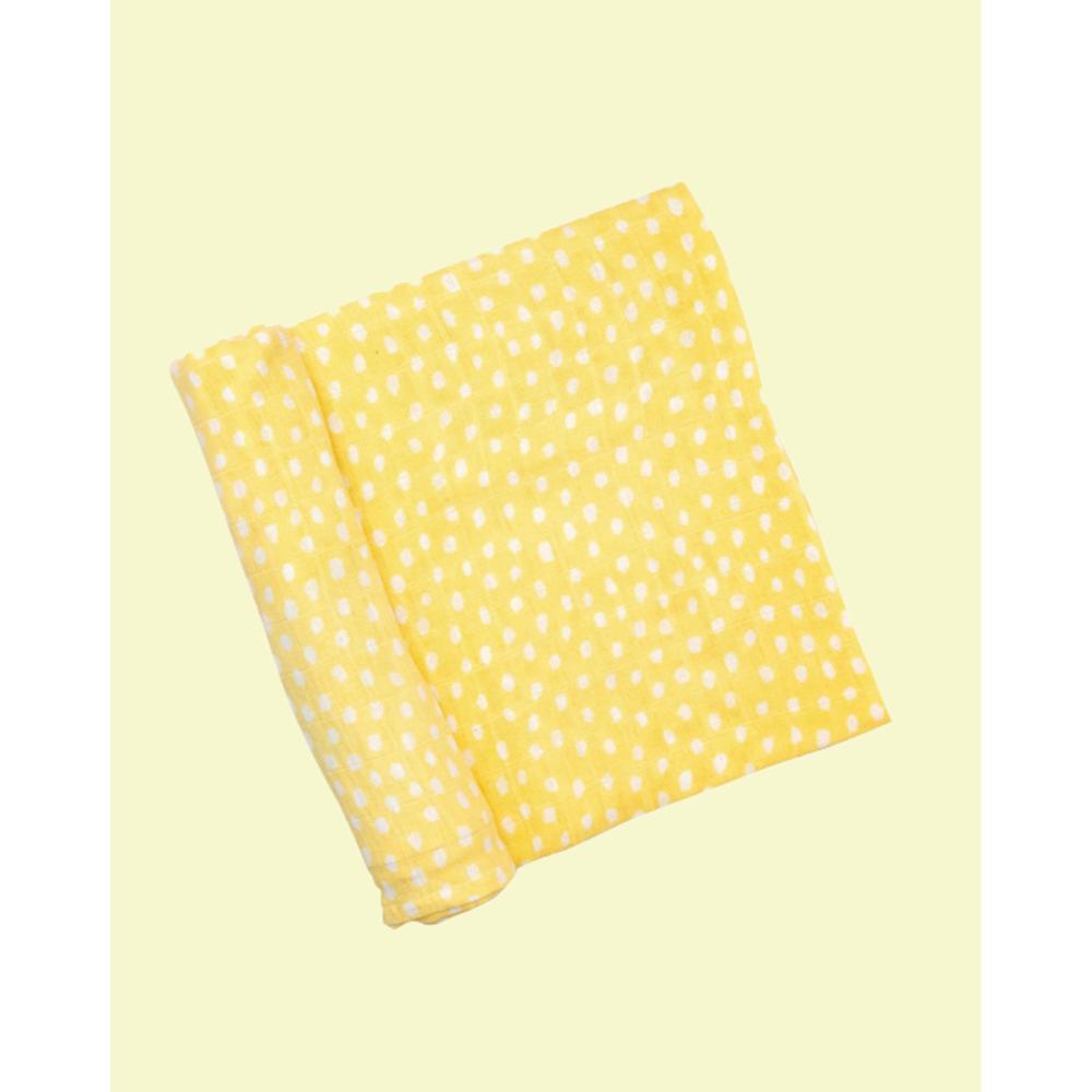 Theoni 100% organic cotton muslin swaddle-Sunflower Polka