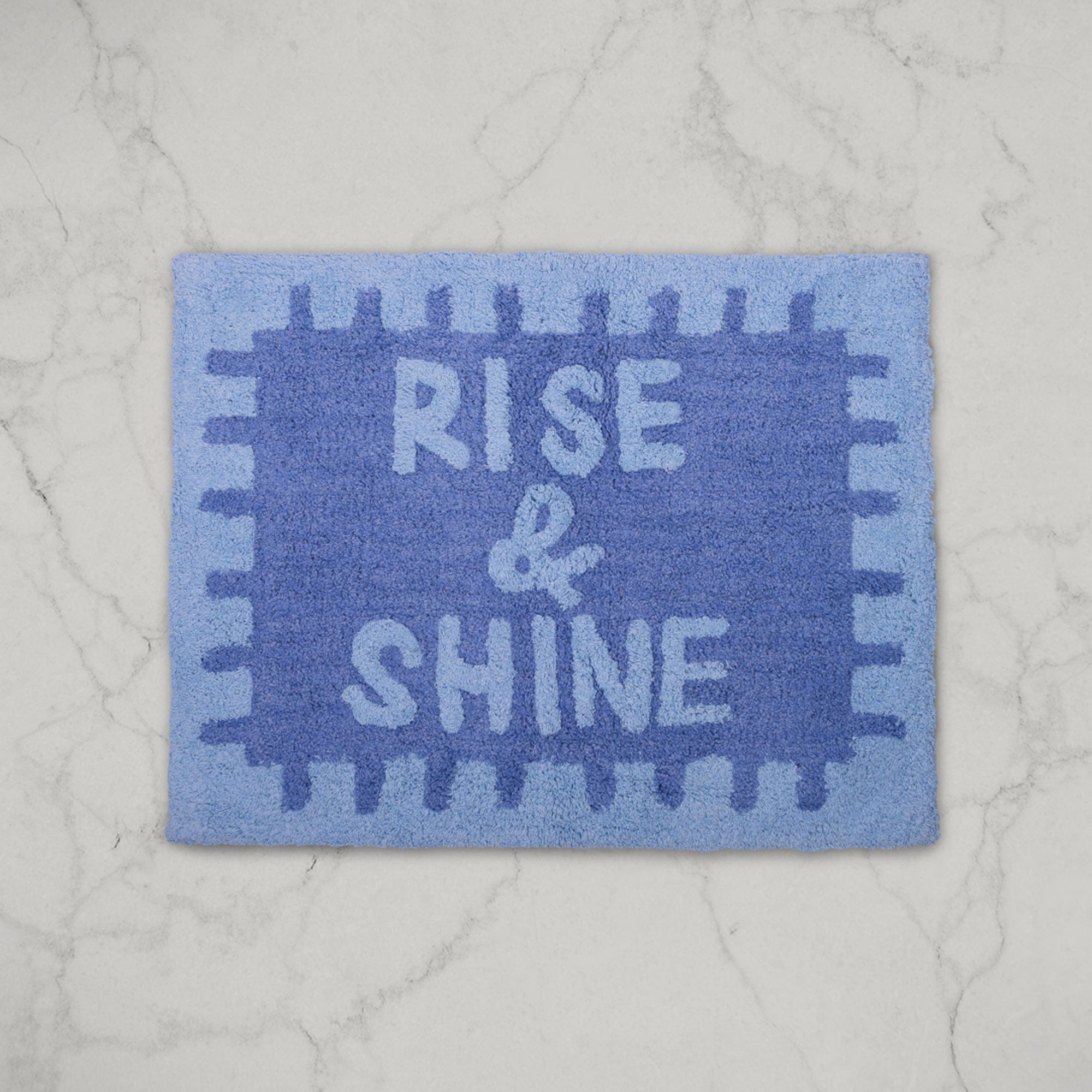Rise & Shine Bathroom Rugs - Cotton Bath Mat / Kids Rugs Absorbent and Washable Bath Rug Non-Slip, fluffy Rugs for Bathroom Floor, Shower, Sink, Door (19" x 25")