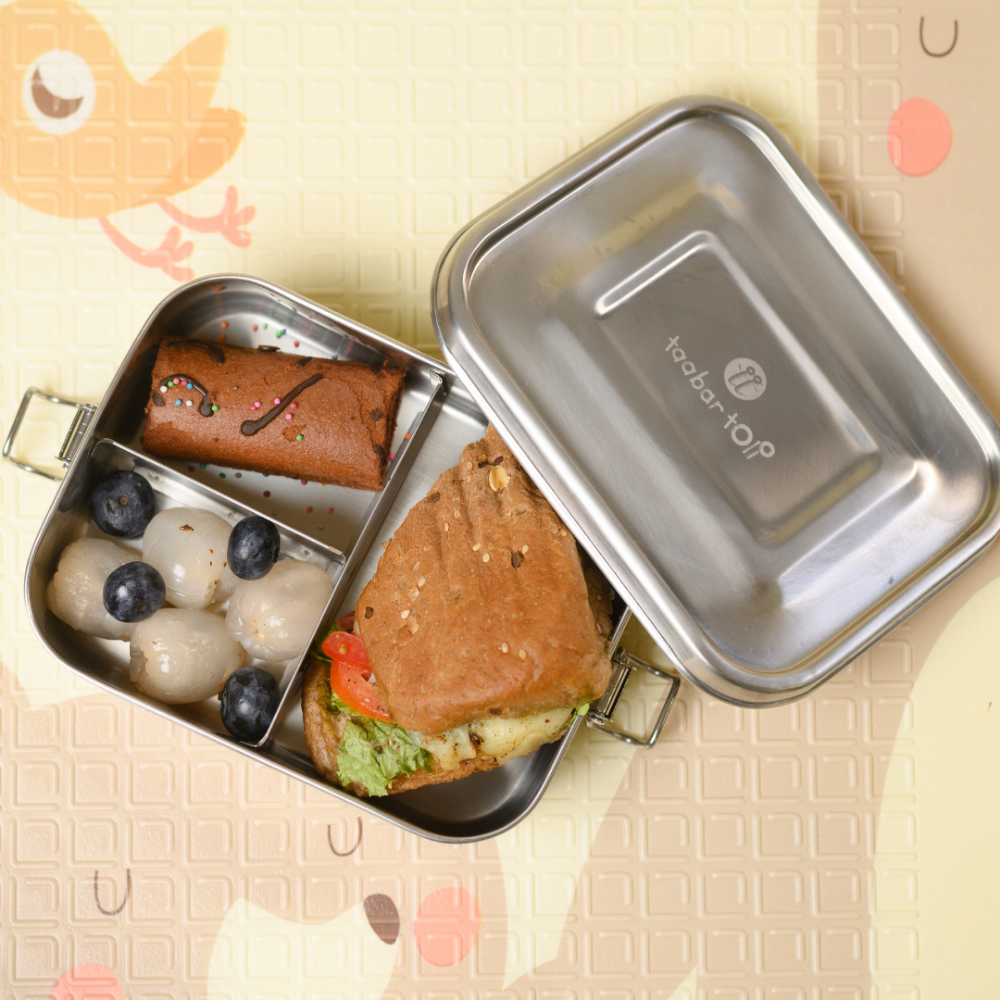 Stainless Steel Bento Lunch Box With Cover And Napkin