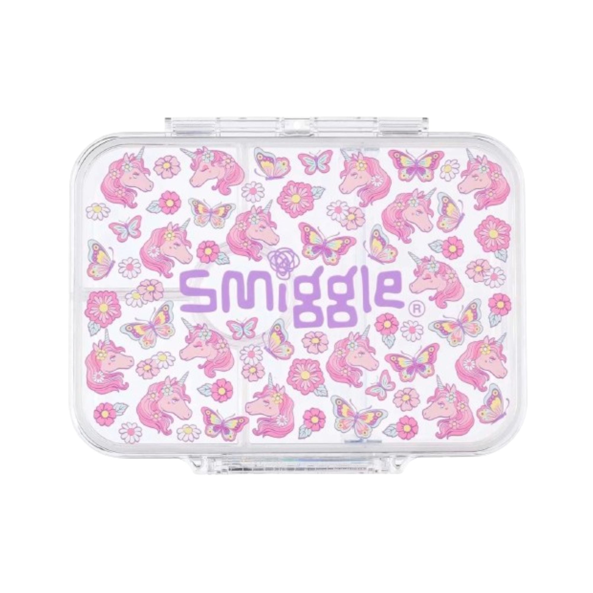 Smiggle Hey There Collection Lunchbox Graphic Pink