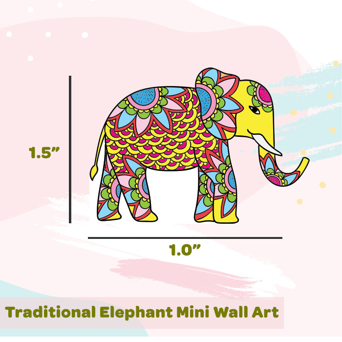 Traditional Elephant Mini Wall Art Stickers