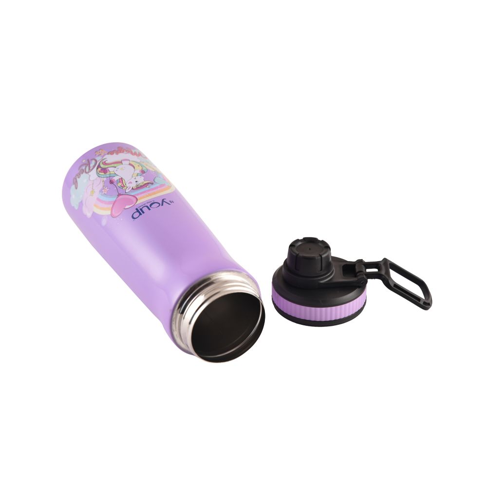 Youp Stainless Steel Purple Color Unicorn Kids Water Bottle Euro - 750 Ml