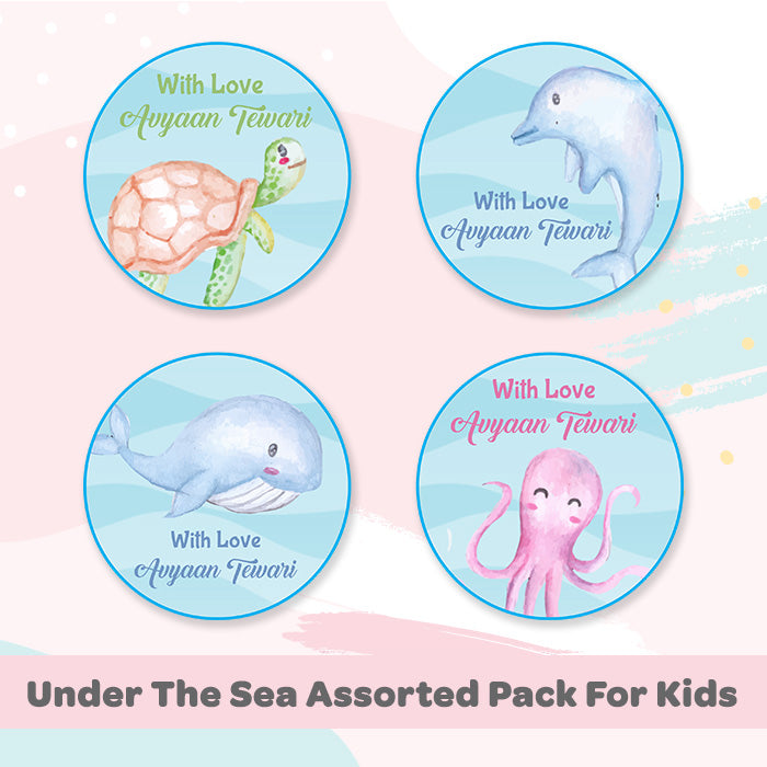 Personalised Gift Sticker - Under The Sea Assorted - Set of 60