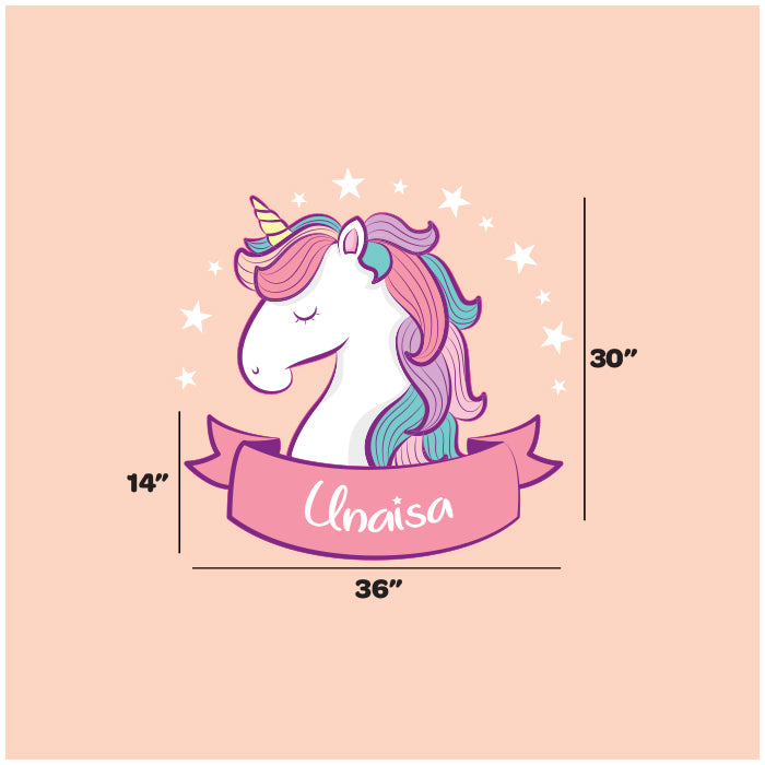 Unicorn Wall Name Sticker