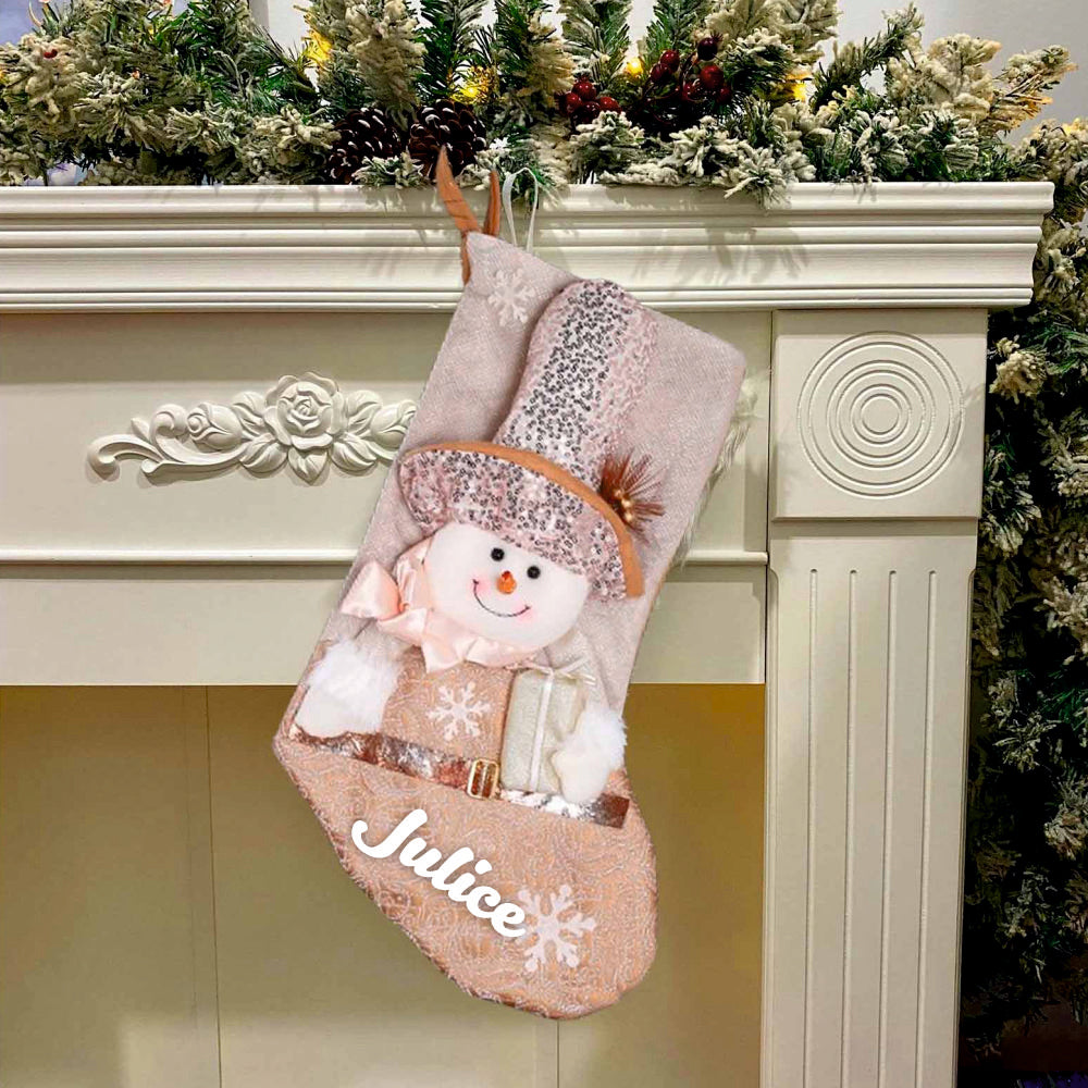Personalised Blush & Gold Wonderland Stocking