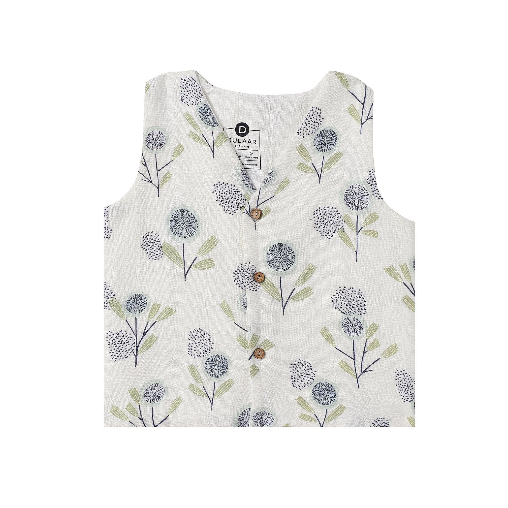 Dulaar Organic Muslin Vest & Shorts Set - The Sparrow And Flower