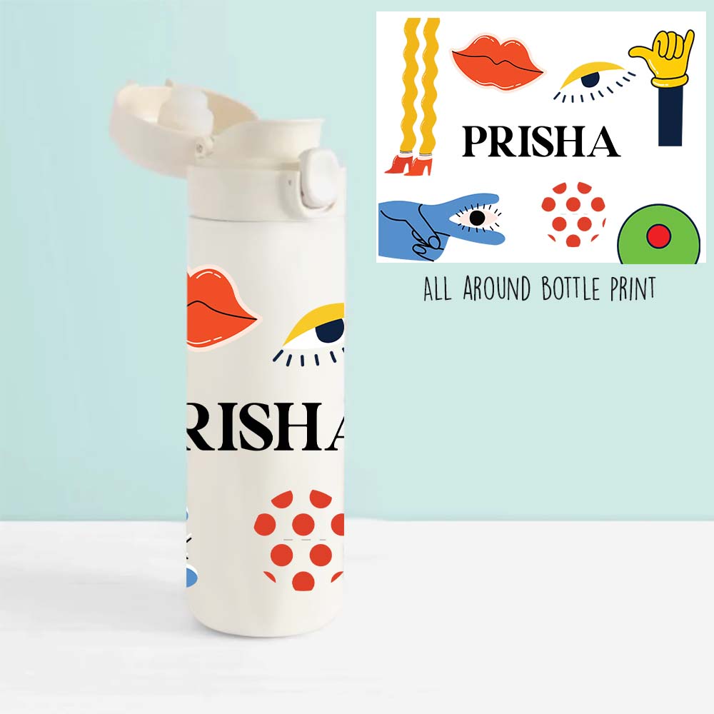 Insulated Water Bottle - Vintage Blocks