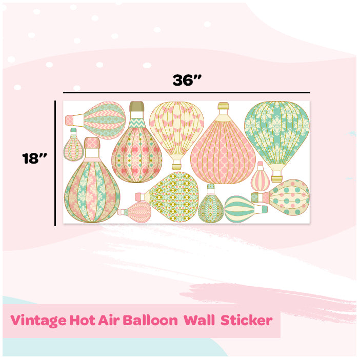 Vintage Hot Air Balloons Wall Sticker