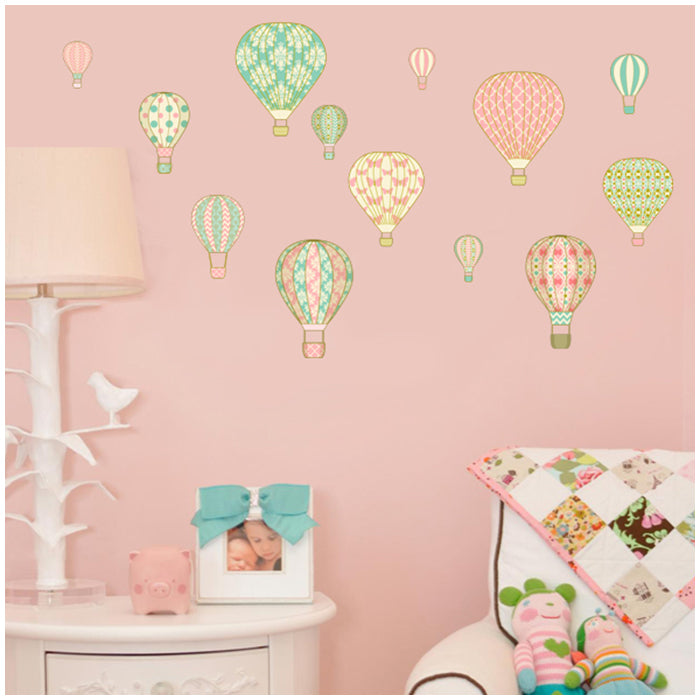 Vintage Hot Air Balloons Wall Sticker