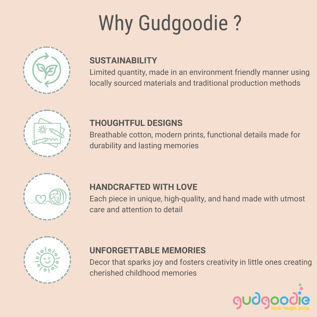 Gudgoodie Kids Flat Bedsheet Set - 100% Cotton Percale - Queen/Double Bedsheet