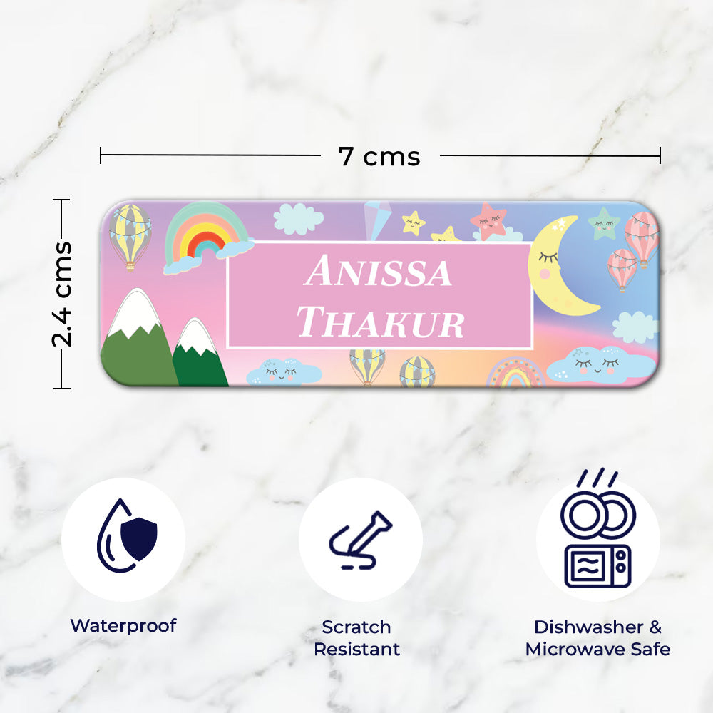 Personalised Waterproof Sticker (kids) Set of 60