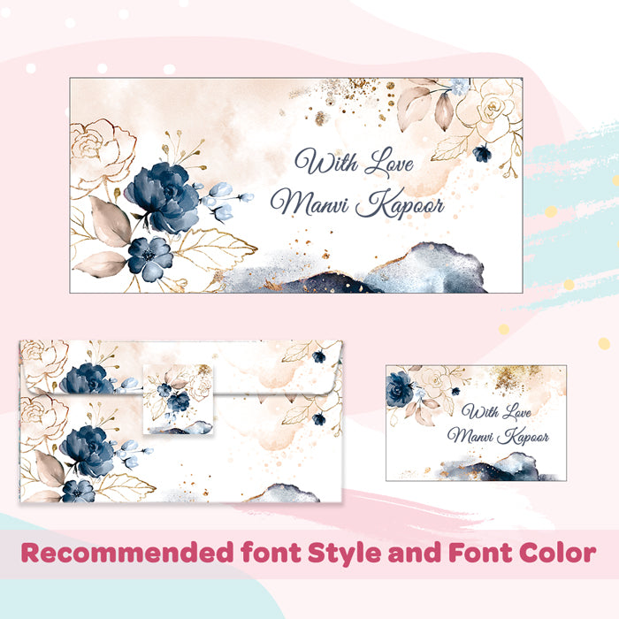 Personalised Gift Envelopes, Cards & Stickers Combo - Watercolor, Set Of 130