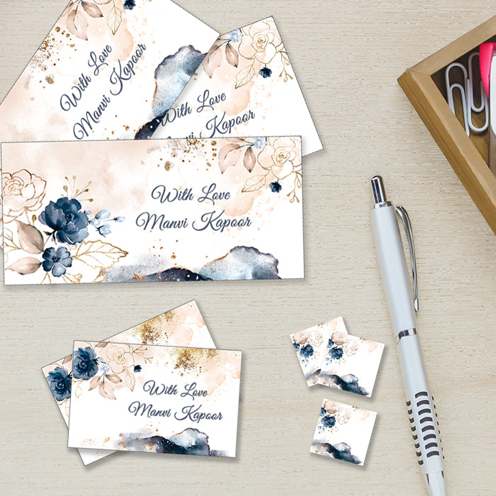 Personalised Gift Envelopes, Cards & Stickers Combo - Watercolor, Set Of 130