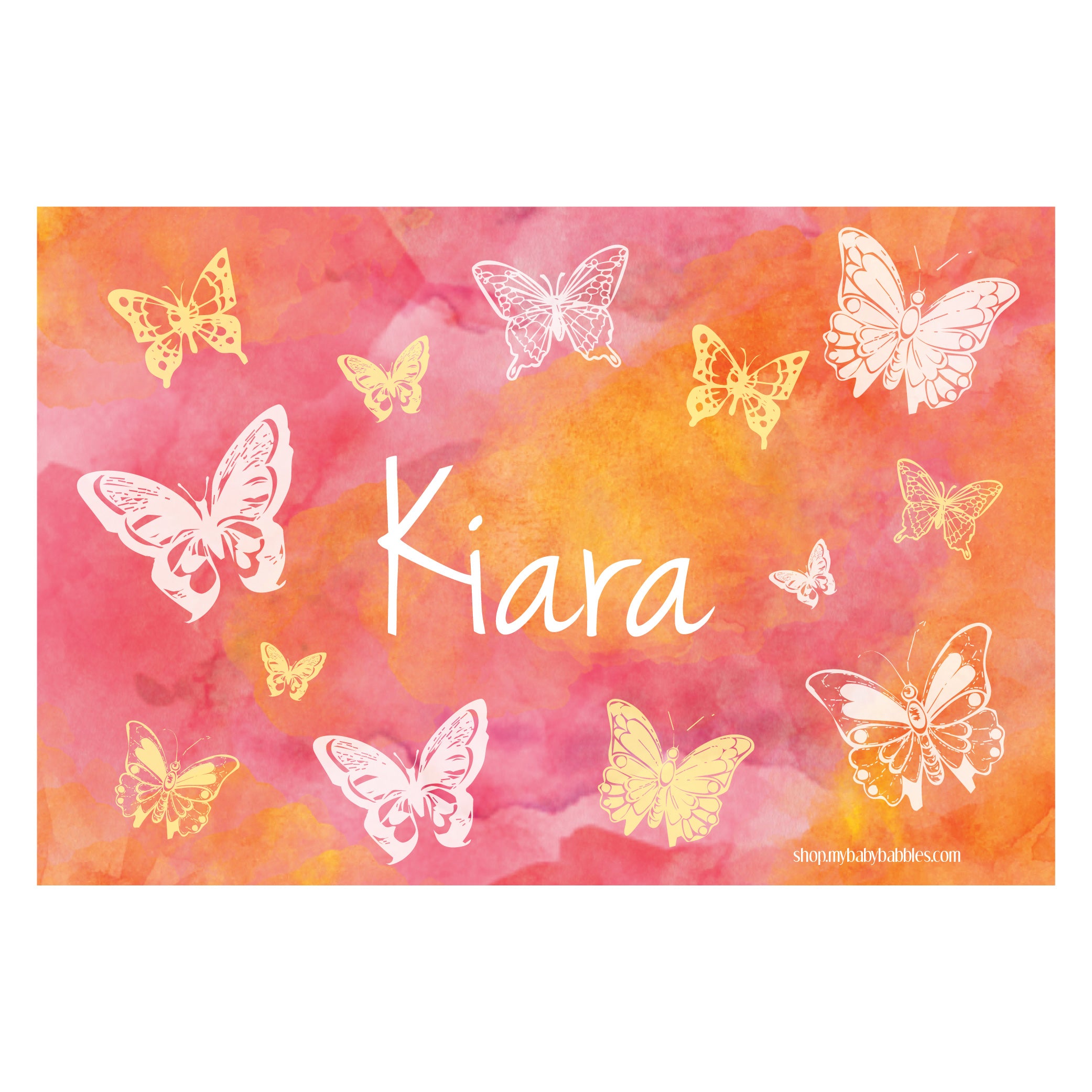 Personalised Themed Tablemat - Butterfly