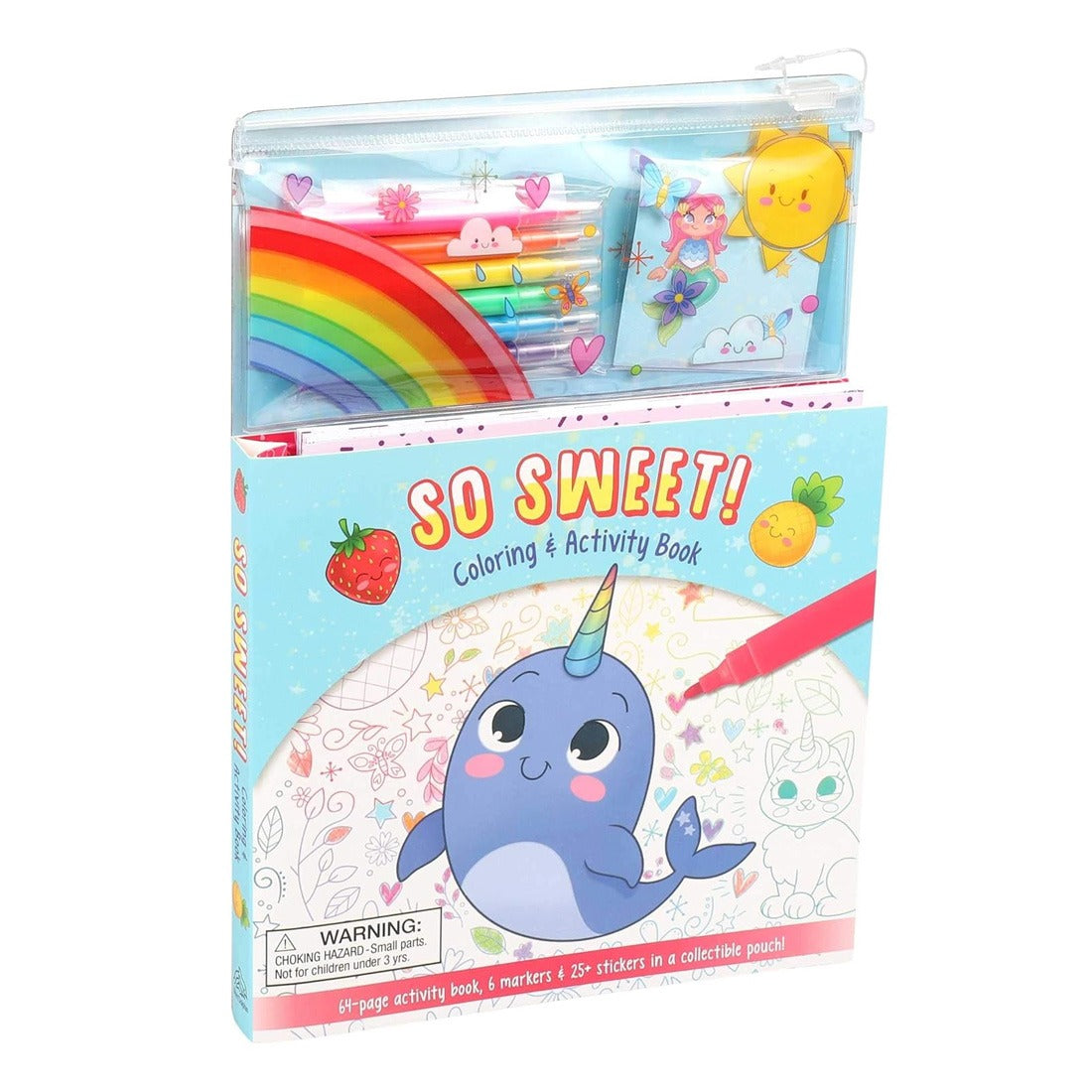 So Sweet! Coloring & Activity Book (with Color Markers Pouch)